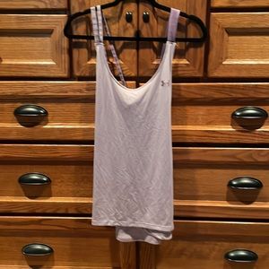 Purple Under Armour Criss Cross Mesh Tank XL